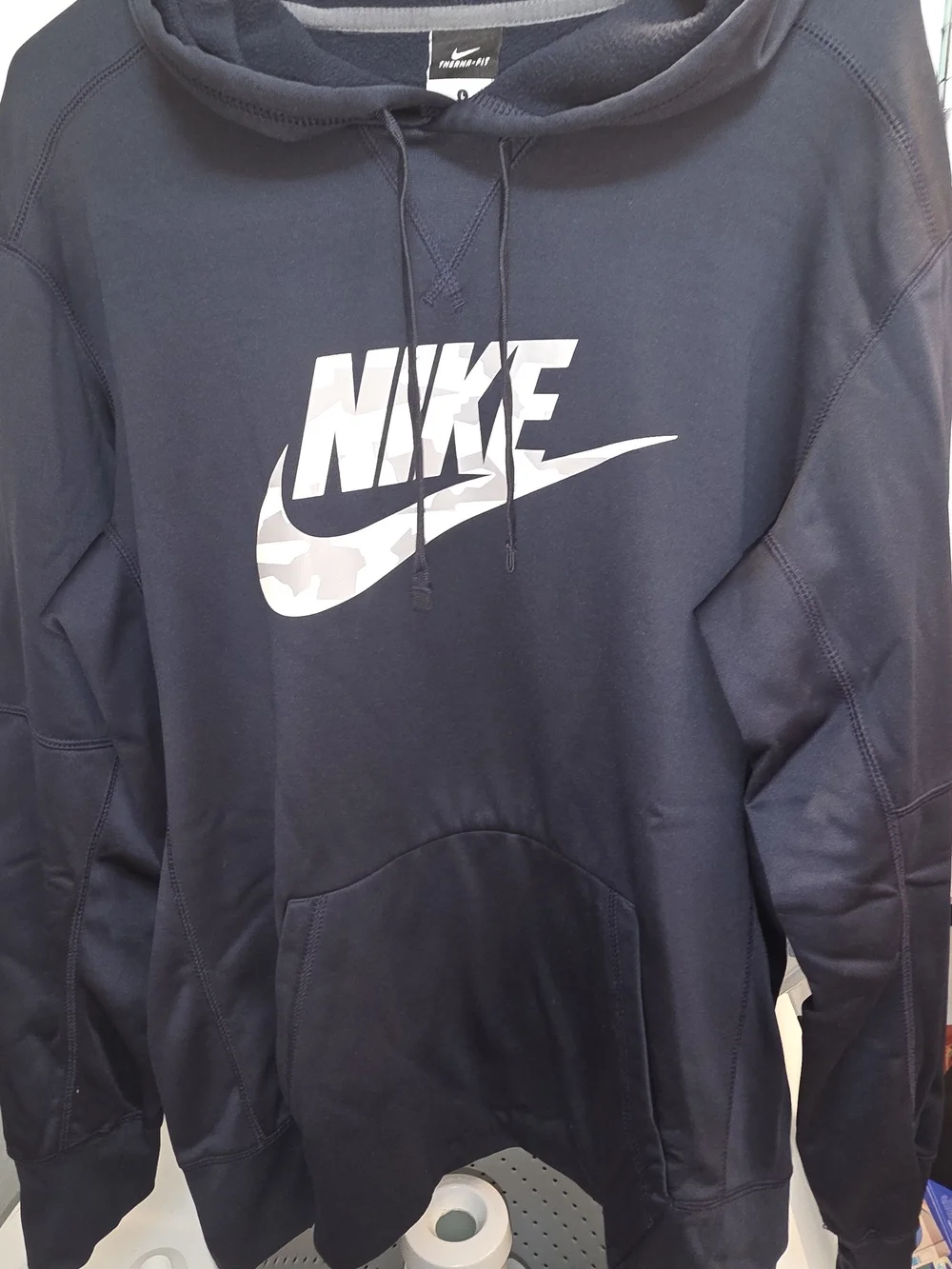 Nike Dark Blue Hoodie with Camouflage Logo